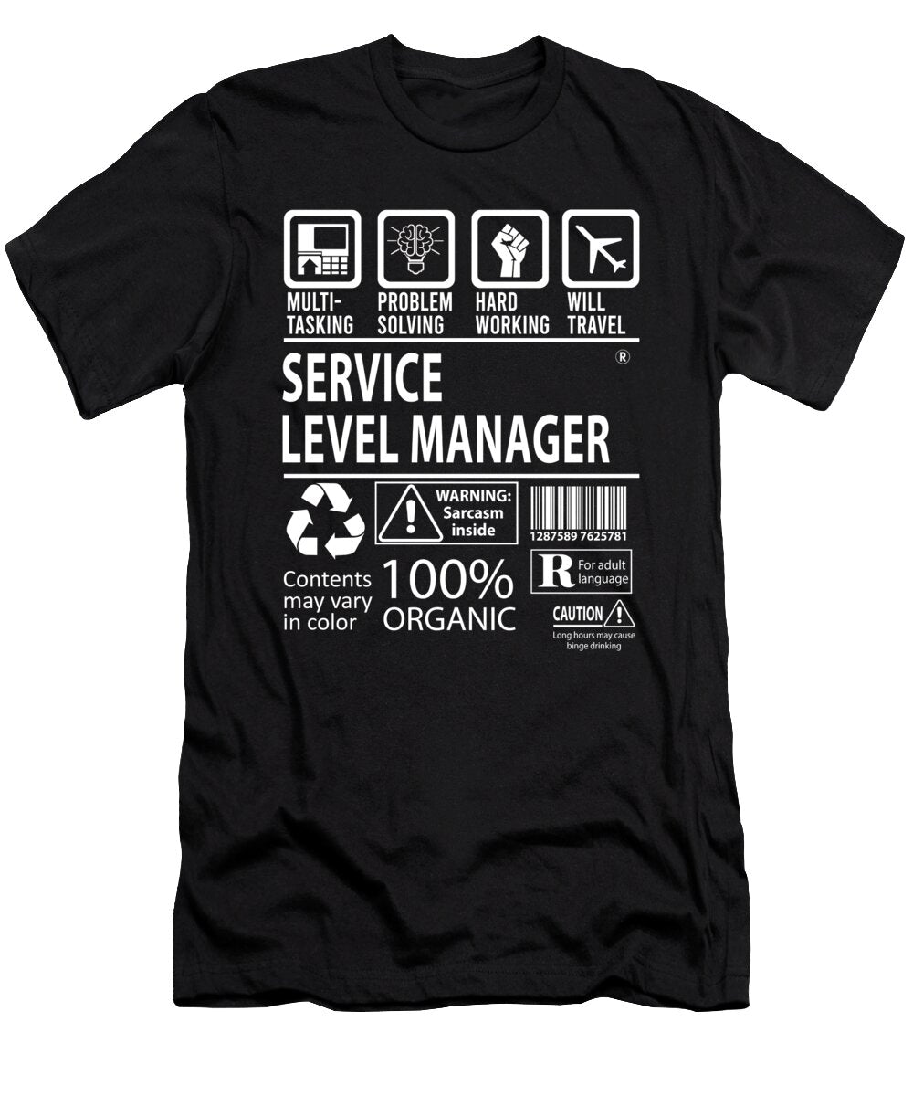 Service Level Manager Multitasking Job Title Gift Item Shi Hu Kang T-Shirt