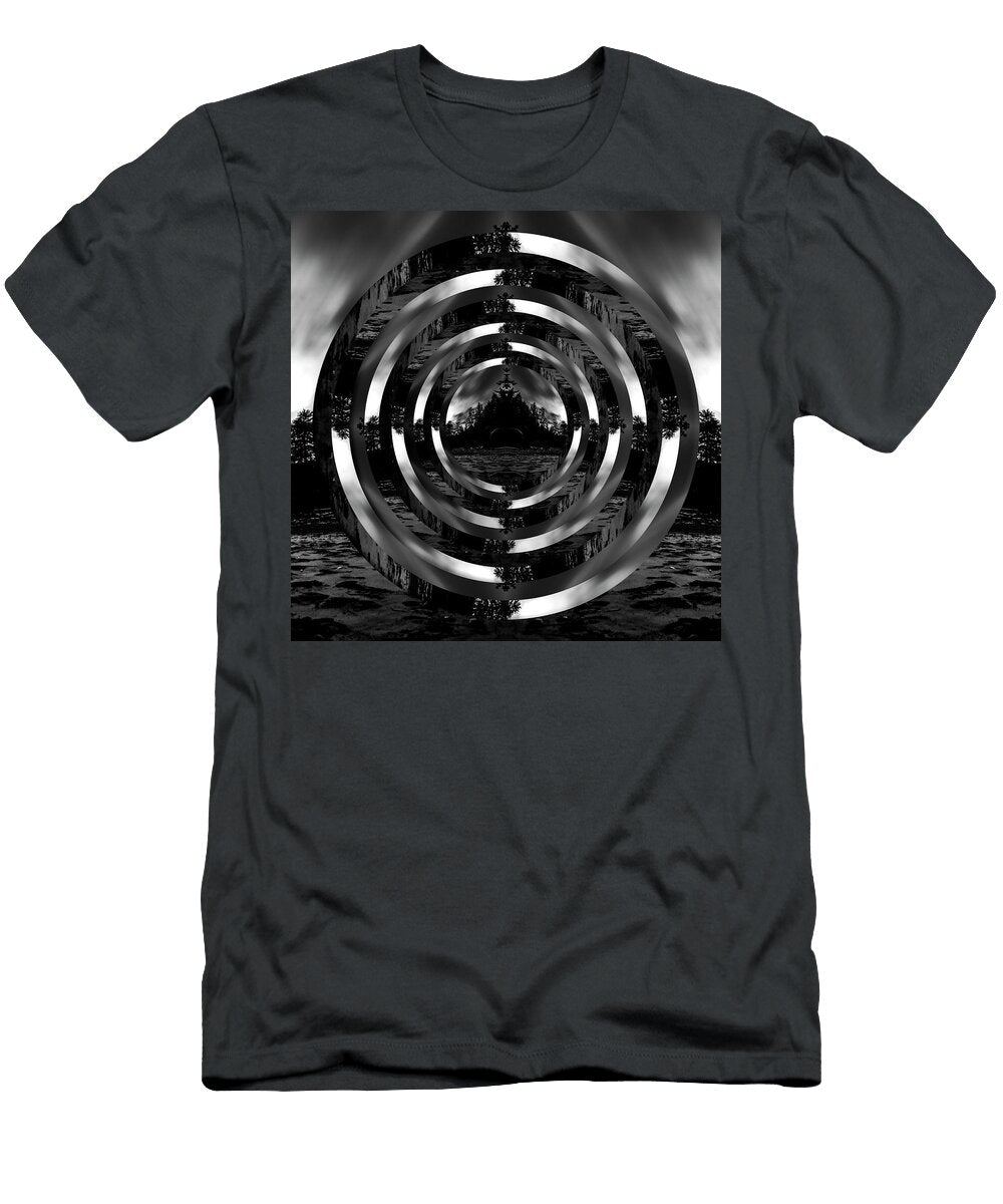 Shi Shi Beach Black and White Reflection Circles Pelo Blanco Photo T-Shirt