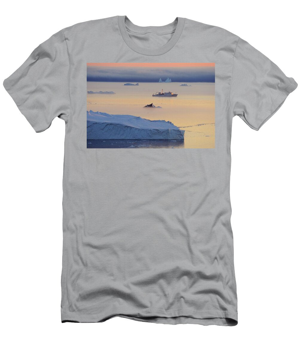 Ship and Icebergs Manfred Delpho T-Shirt