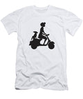 Silhouette of Woman on Scooter Csa Images T-Shirt