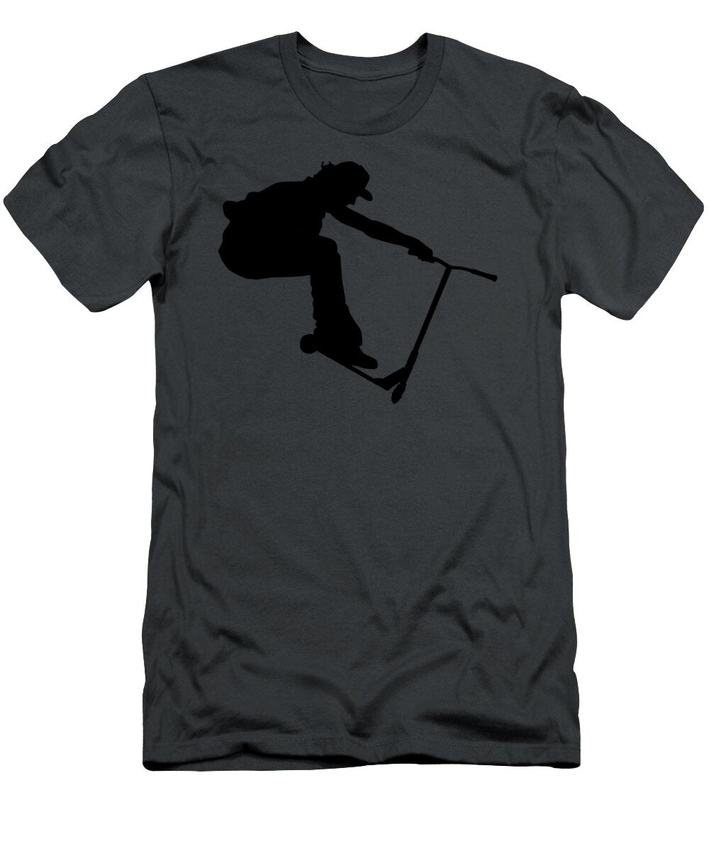 Silhouette Scootering Stunt Scooter Rider Racing Trick Racer Pierce Miruna T-Shirt