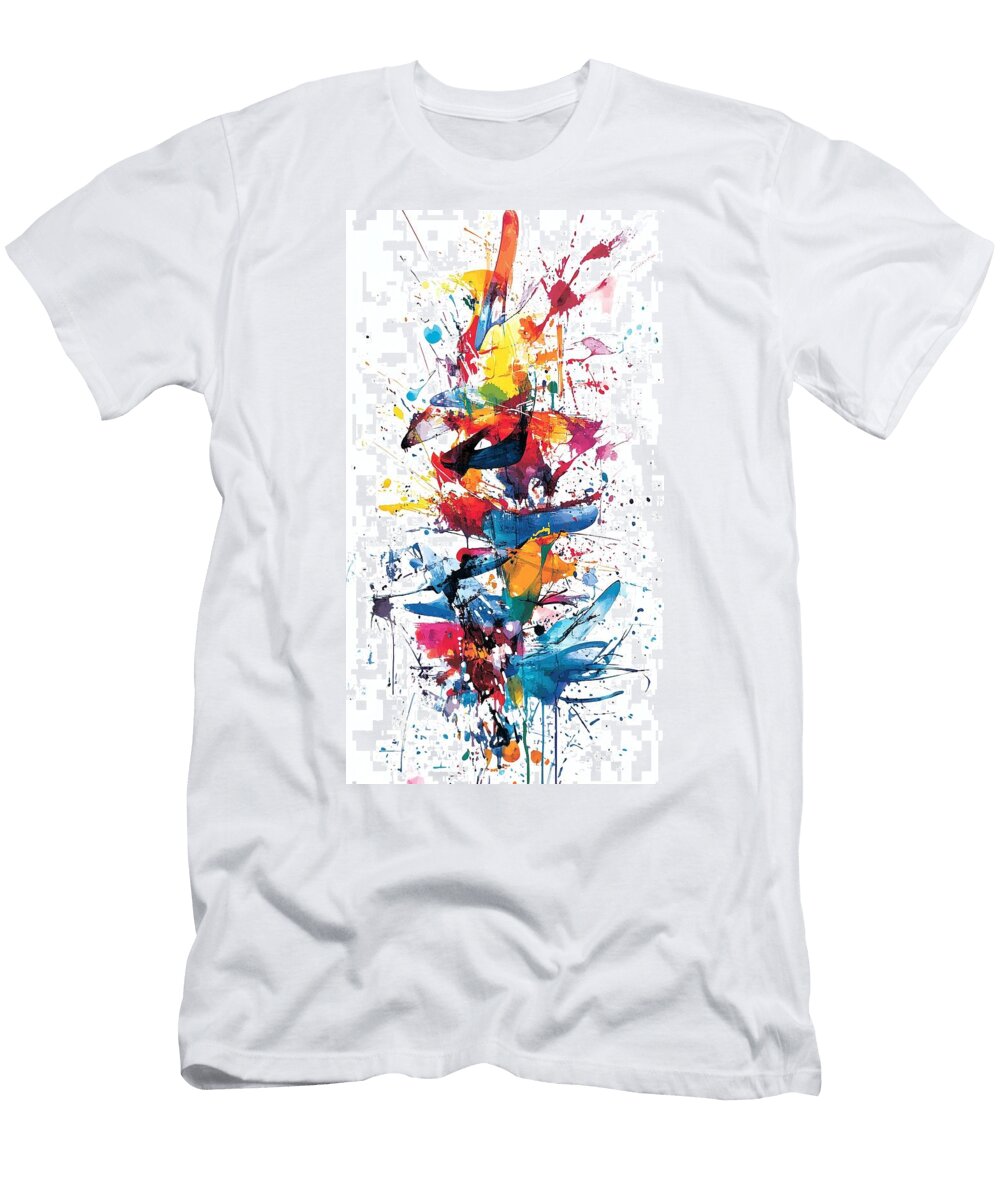 Sistine Chapel Vatican City Vibrant Abstract Splash Art Colorful Splash Abstract Art Owais Golden T-Shirt