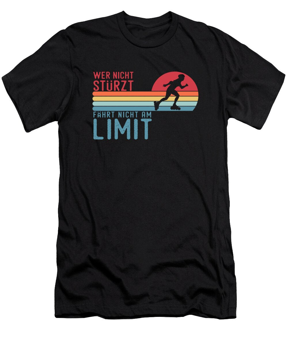 Skater Inline Retro Skating Roller Skating Vintage Marco Rothe T-Shirt