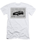 Sketch V6 Monochrome Clio Vehicle Pencil Auto Minimal Renault Geometric Car Clint Mclaughlin T-Shirt