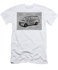 Sketch Vehicle Fiat Doblo Monochrome Minimal Geometric Auto Pencil Panorama Car Clint Mclaughlin T-Shirt
