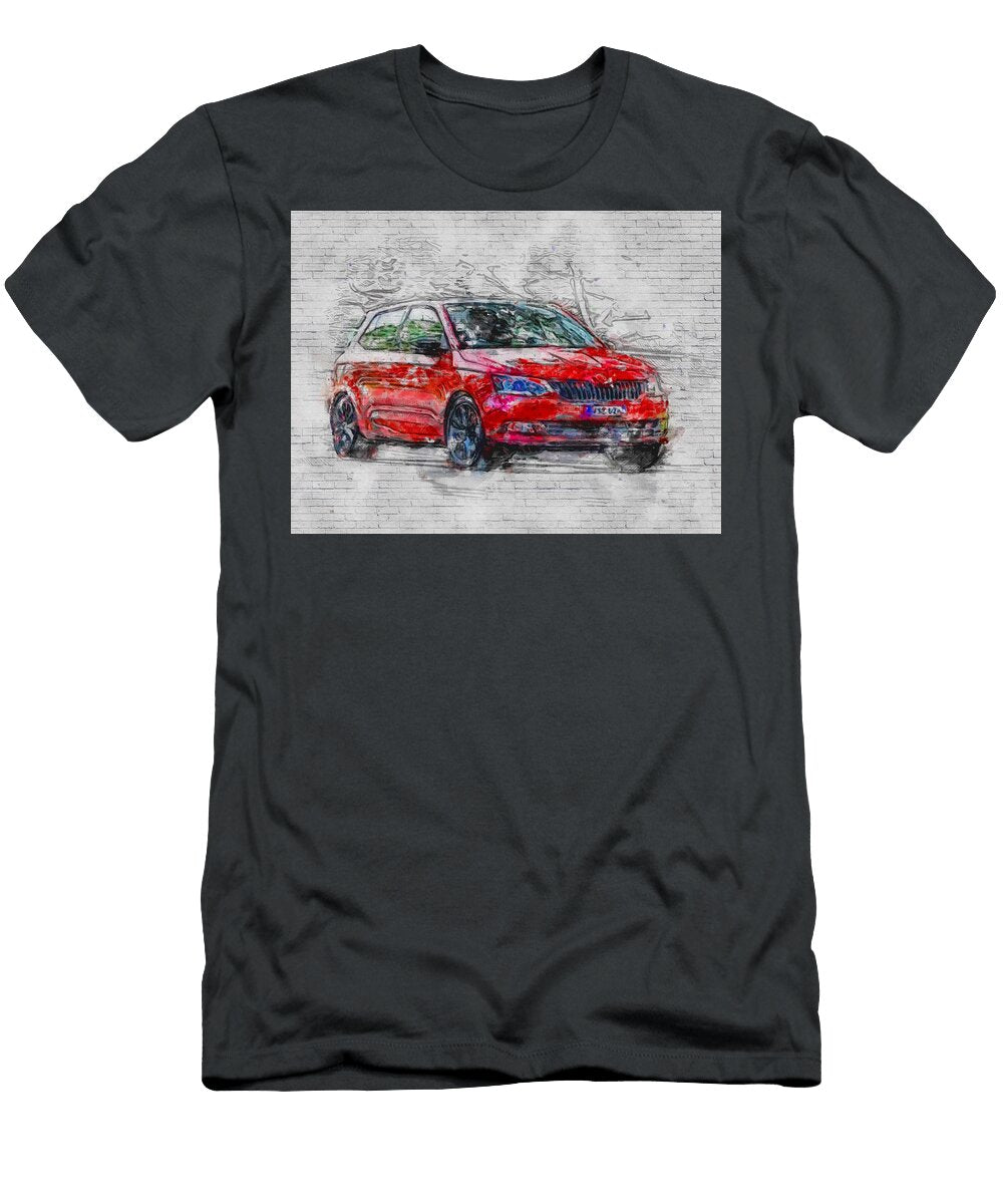 Skoda Fabia Road 2017 Cars Hatchbacks Red Ashtyn Treutel T-Shirt