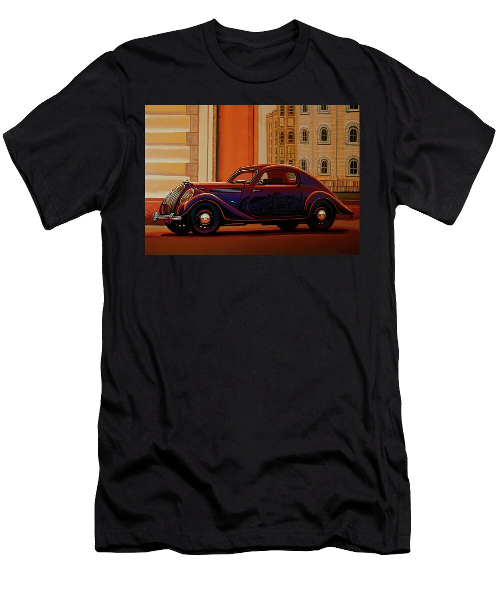 Skoda Popular Sport Monte Carlo 1935 Painting Paul Meijering T-Shirt