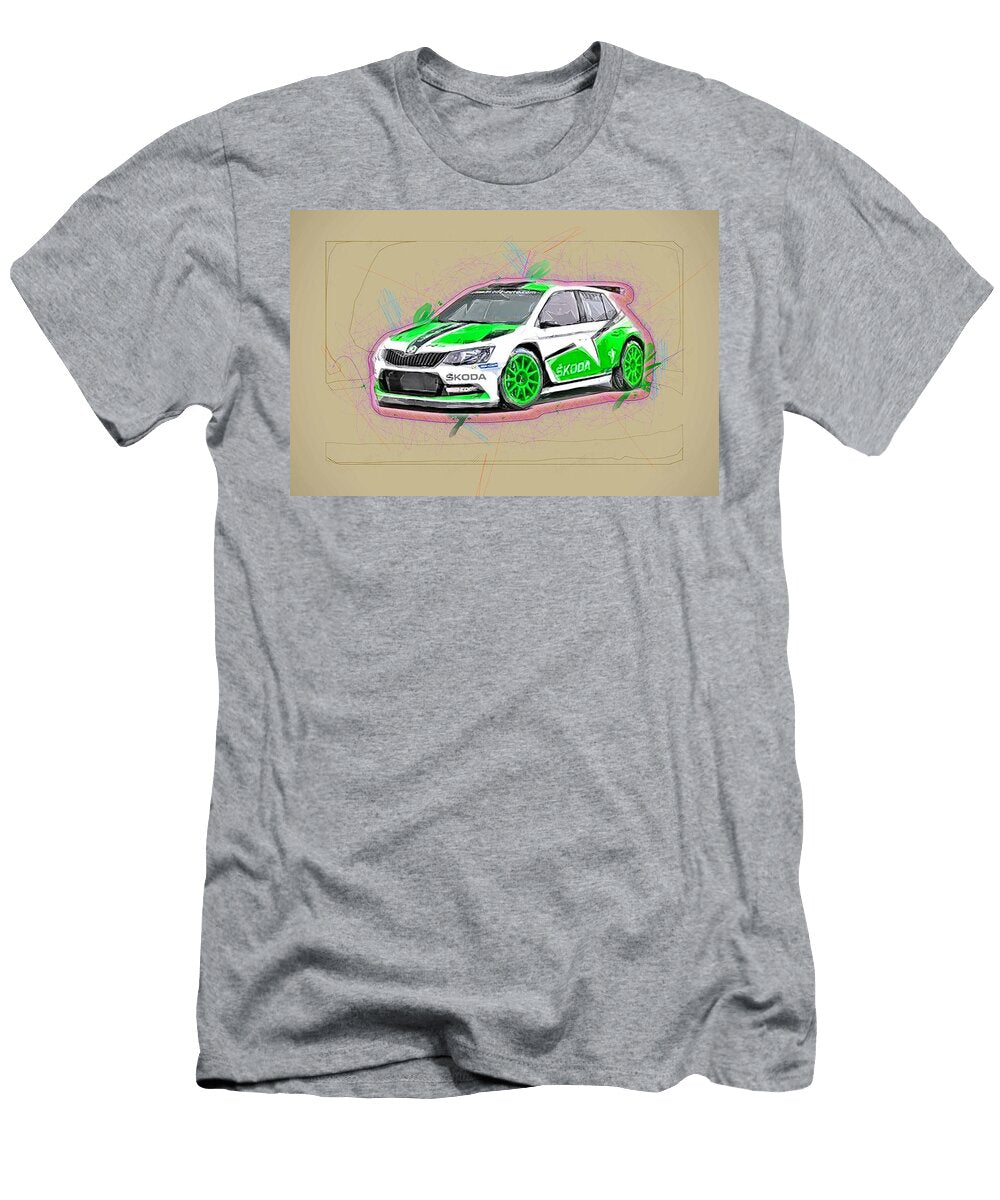 Skoda Rally Hatchback Fabia Ola Kunde T-Shirt