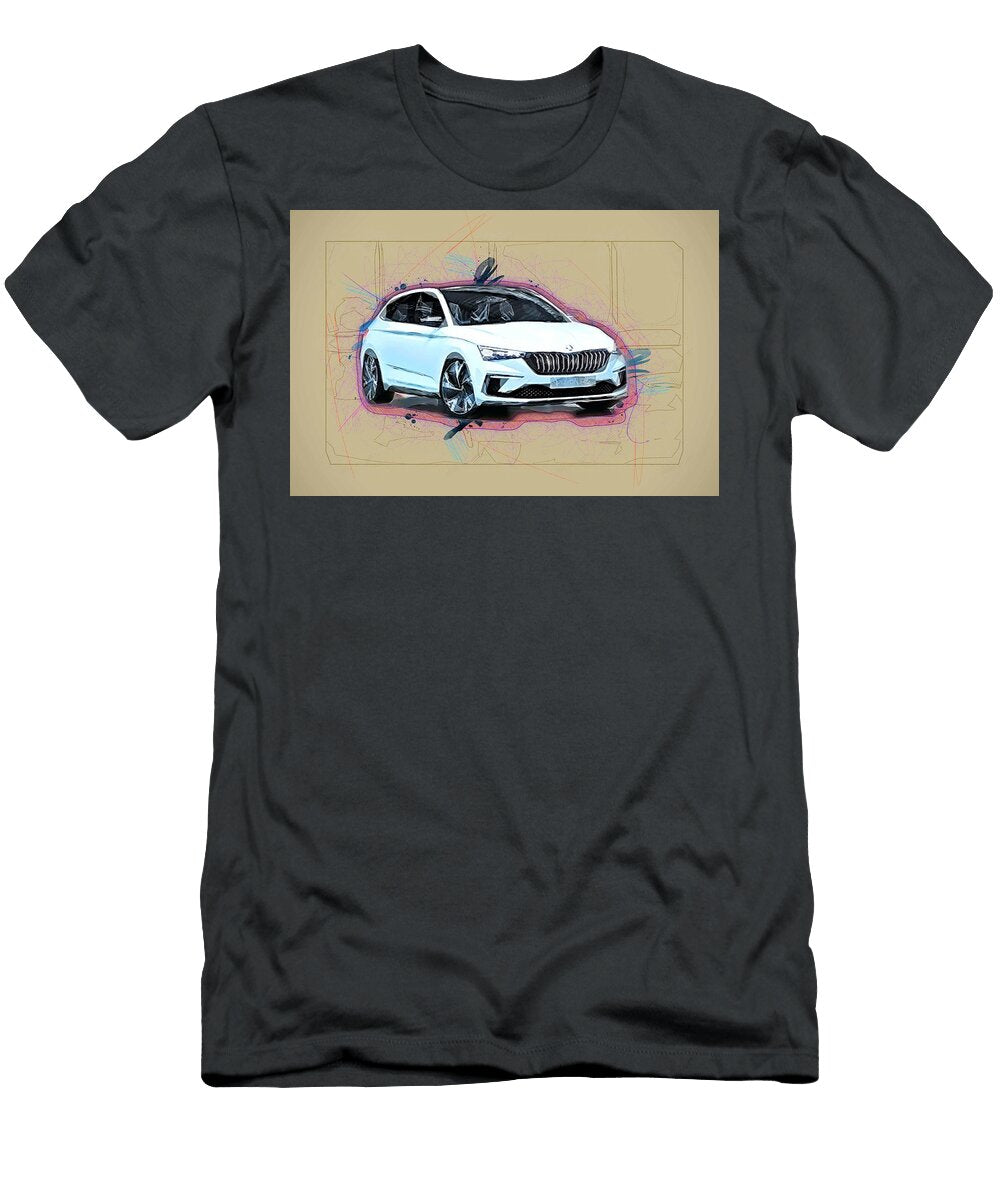 Skoda Vision Rs 2018 White Hatchback Czech Cars Ola Kunde T-Shirt