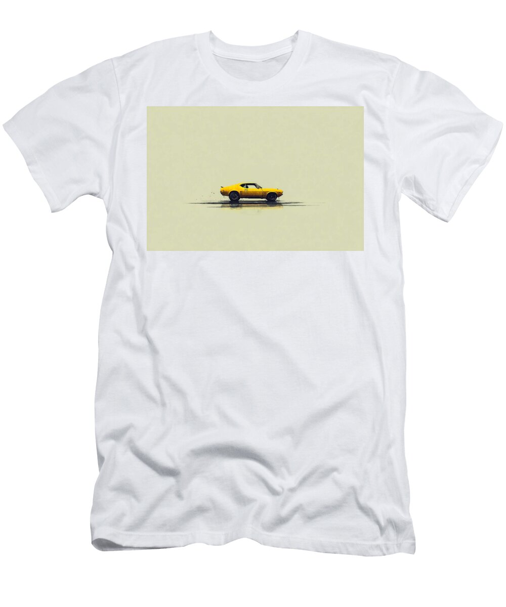 Sleek 1974 Amc Hornet X Hatchback Silhouette Retro Styling Nathanael Ruiz T-Shirt