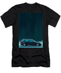 Sleek Black Hatchback At Rest Carstoon Concept T-Shirt