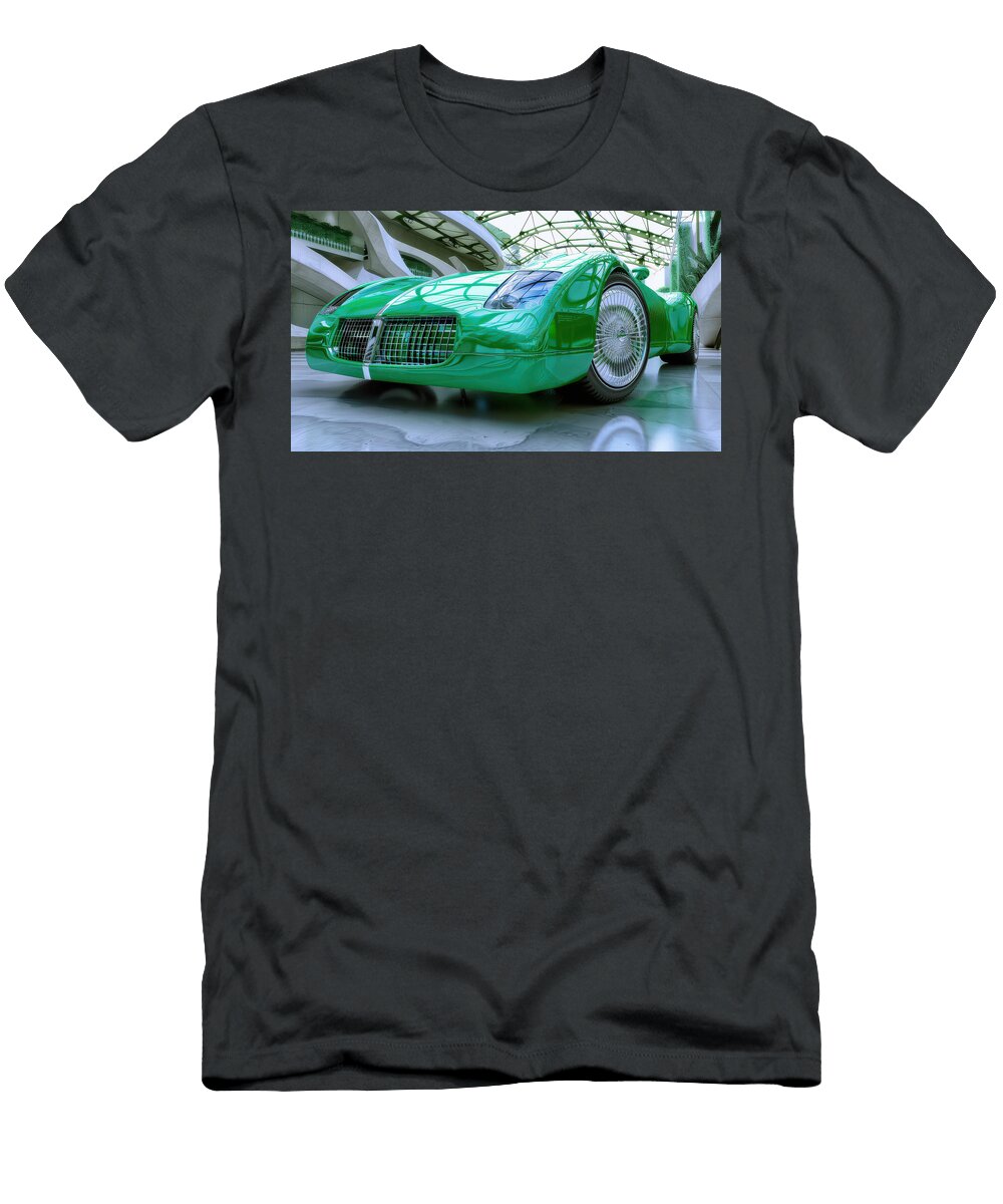Sleek Green Concept Car Evie Carrier T-Shirt