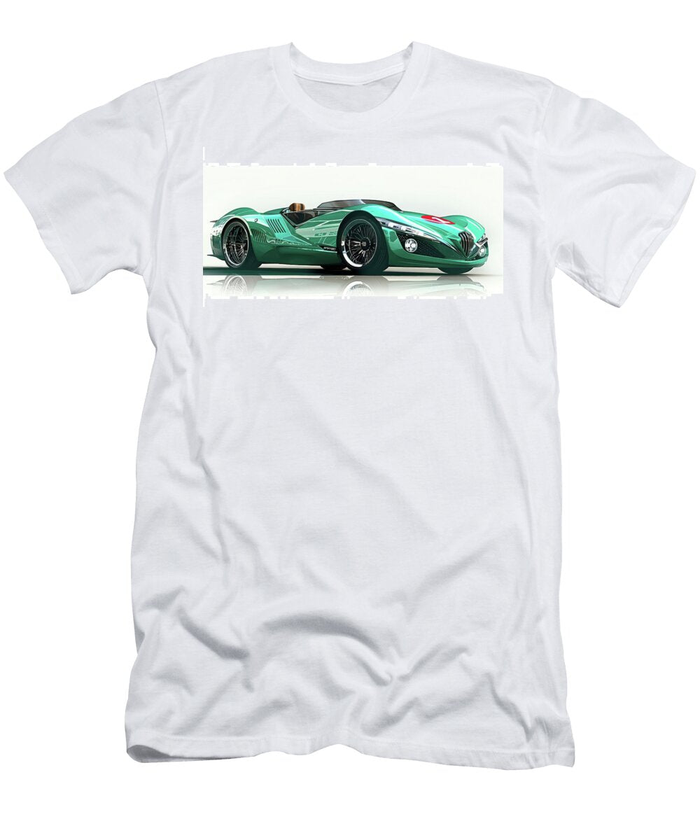 Sleek Green Race Car Evie Carrier T-Shirt
