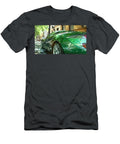 Sleek Green Sports Car on City Street Evie Carrier T-Shirt