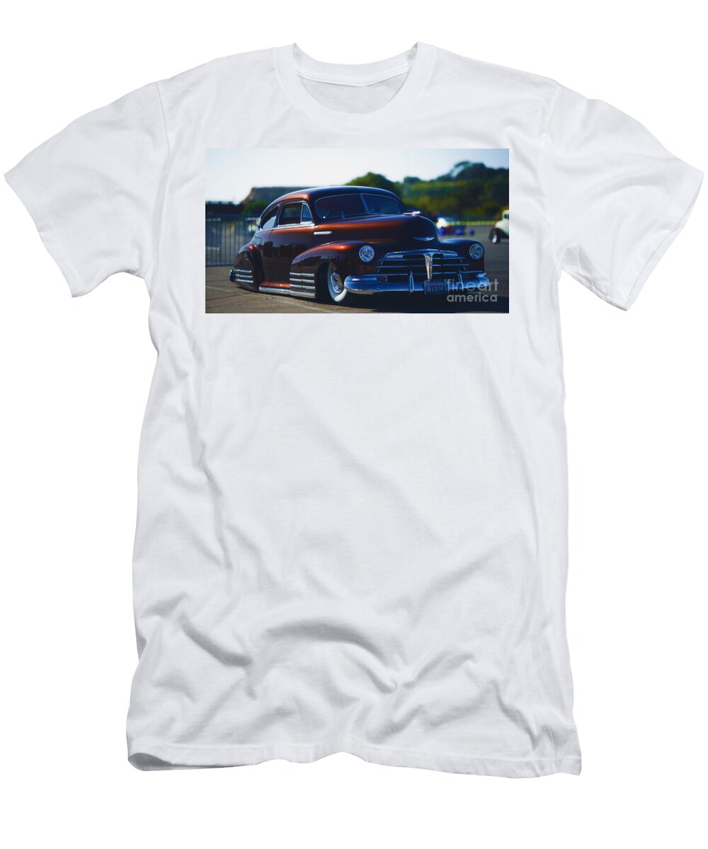Sleek Noir Chevrolet Fleetmaster in Glossy Black Cflo Photography T-Shirt