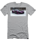 Sleek Purple Car in Snowy Forest Evie Carrier T-Shirt