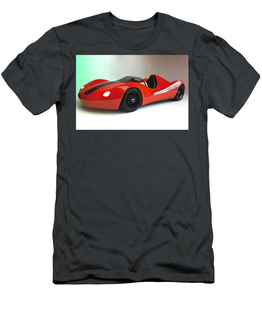 Sleek Red Sports Car Design Evie Carrier T-Shirt