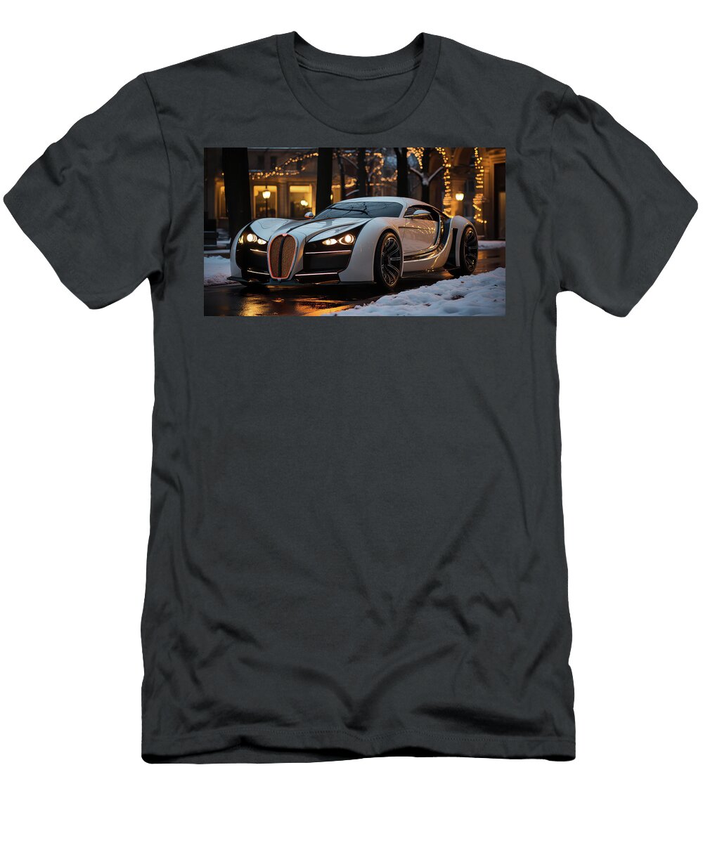 Sleek Supercar in Winter Wonderland Evie Carrier T-Shirt