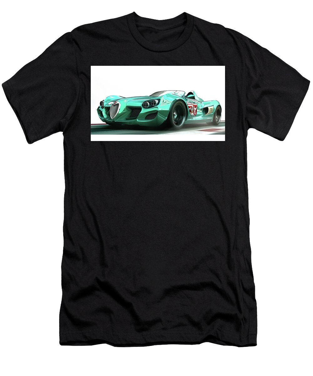 Sleek Teal Sports Car Evie Carrier T-Shirt