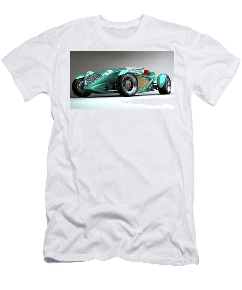 Sleek Vintage Style Convertible Car Evie Carrier T-Shirt