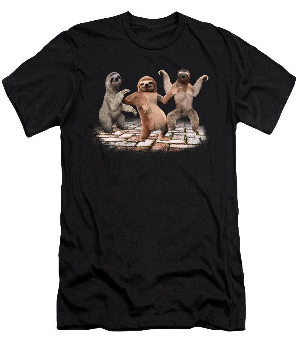 Sloths Dancing Funny Cute Gifts for Animal Lovers Fancy Lifestyle Art T-Shirt