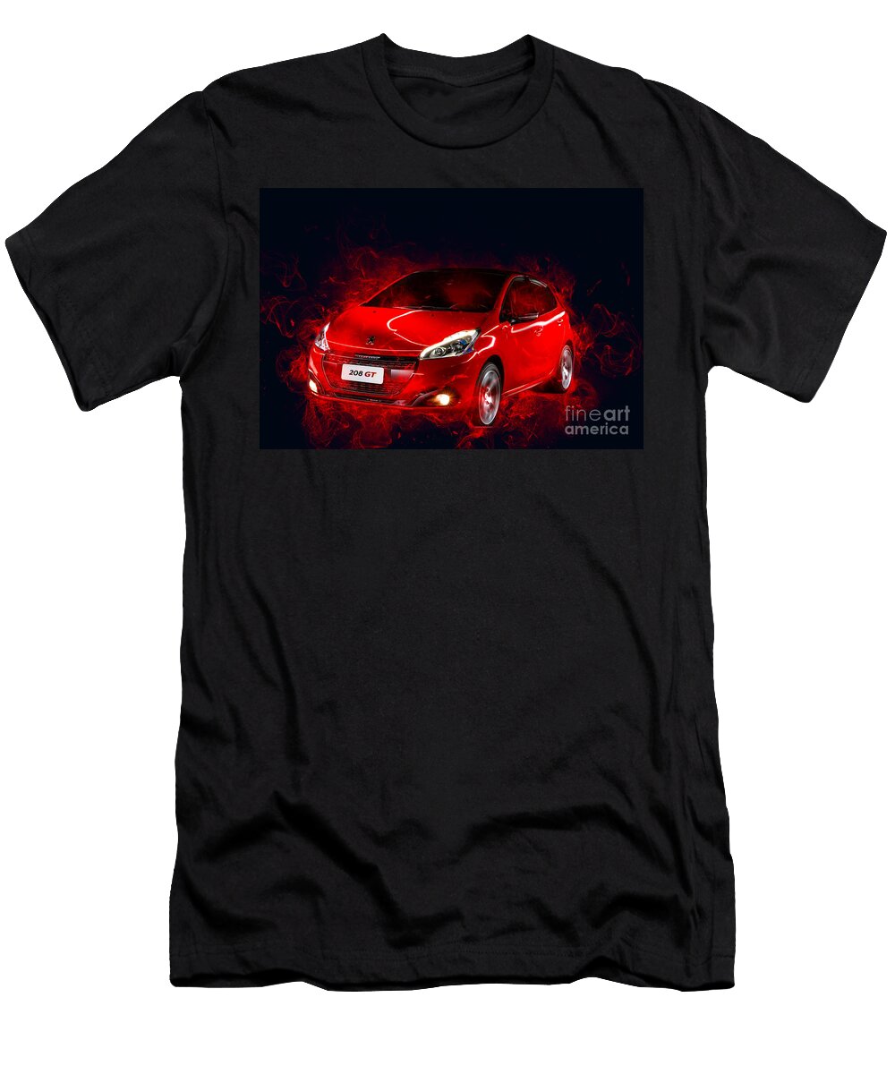 Smk03090 Peugeot 208 Gt Hatchback Clouds Marietta Beatty T-Shirt
