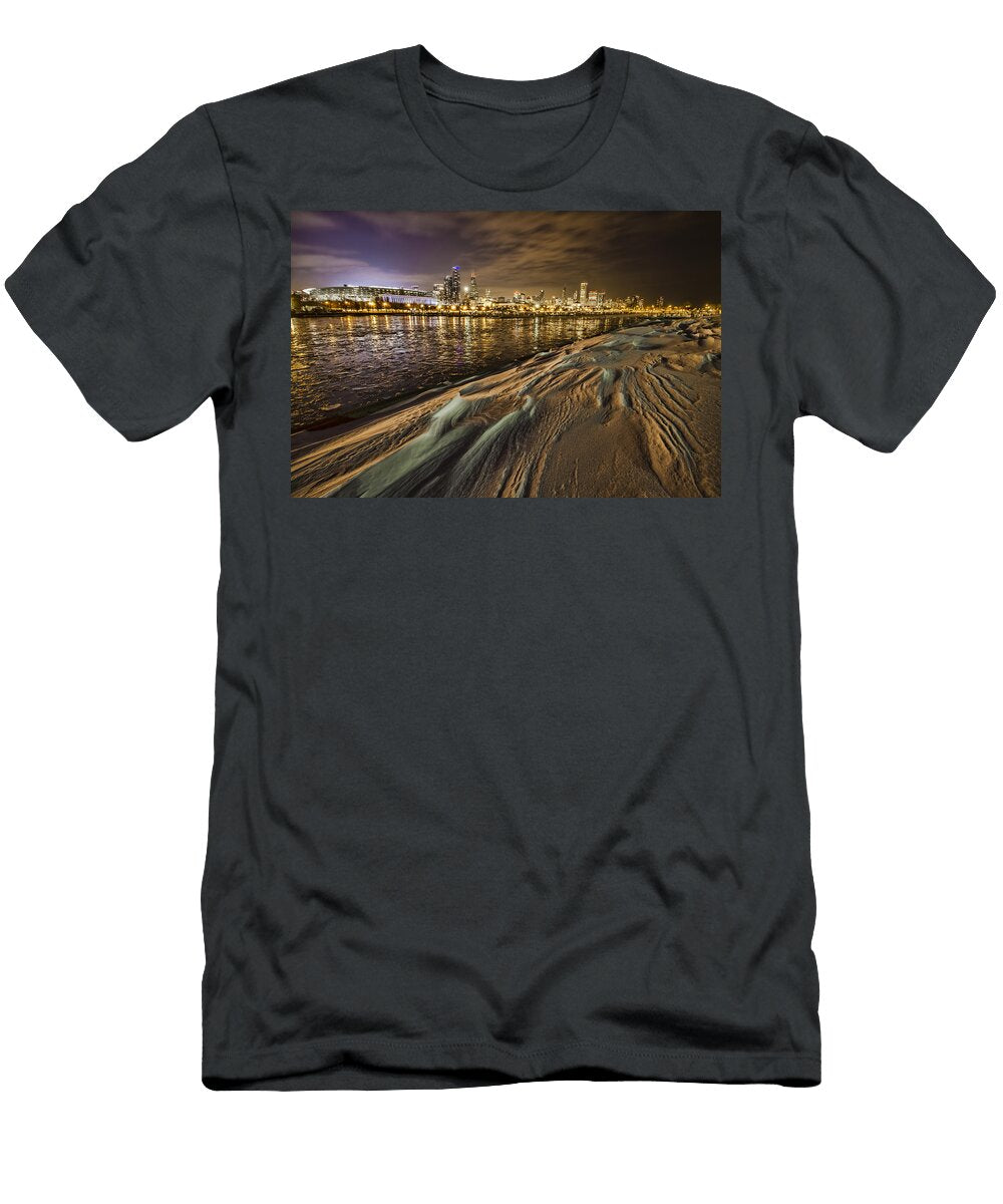 Snow Drift and Chicago Skyline Sven Brogren T-Shirt