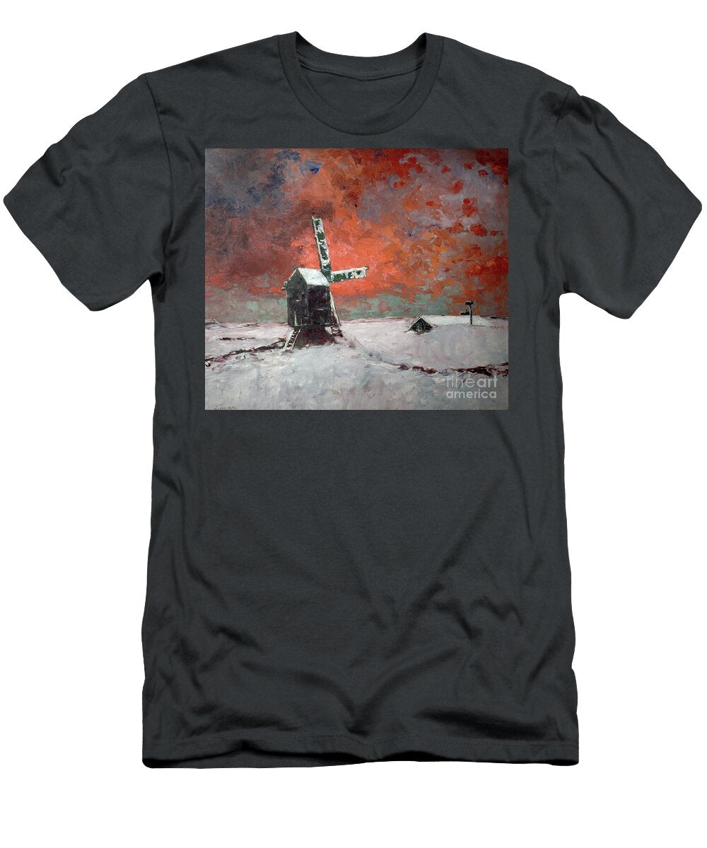 Snowbound Windmill C1922 William Kiddier T-Shirt