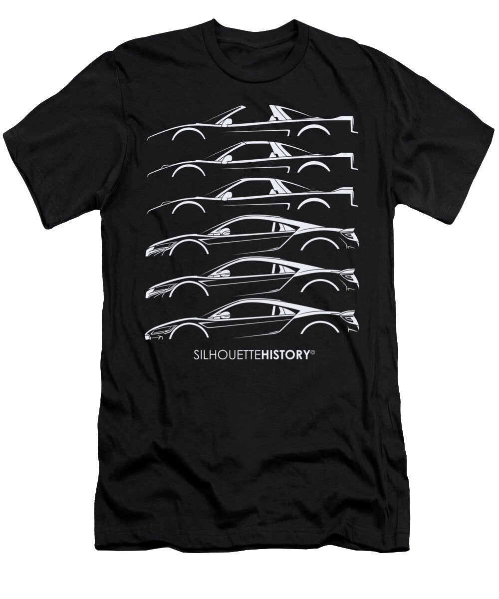 Soichiro Six Sports Cars Silver Silhouettehistory Gabor Vida T-Shirt