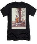 Soldier Finding Old Witch in Fairytale Forest At4 Historic Illustrations T-Shirt