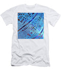 Space Drift Geometric Blue Abstract Sherri Obermark T-Shirt