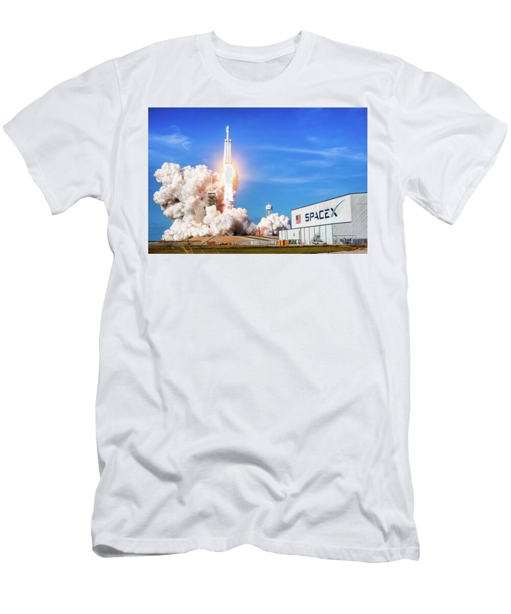 Spacex Falcon Heavy Launch 1 Spacex T-Shirt