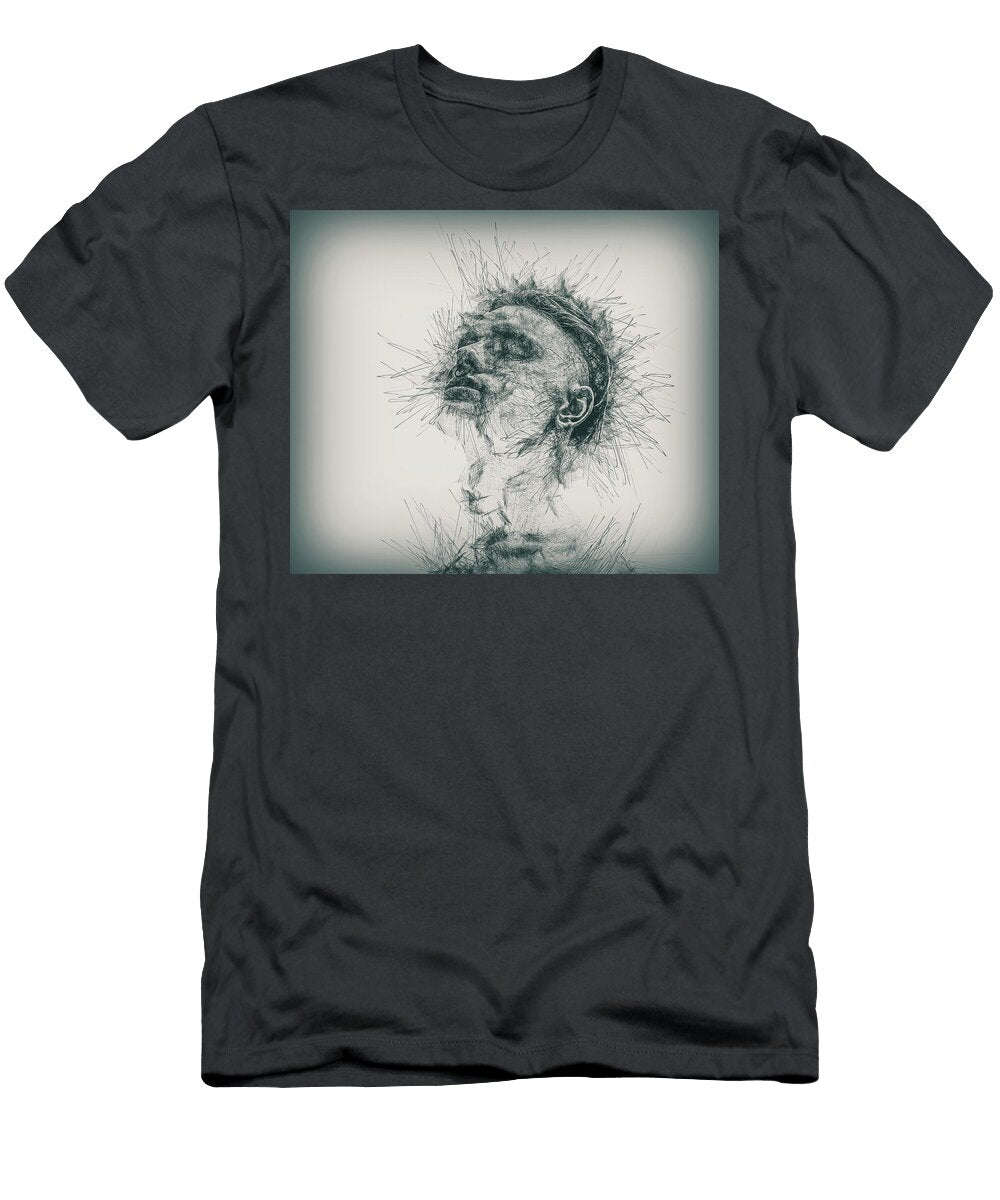 Spiky Head Portrait Kevin Walker and Pixel Reverie T-Shirt