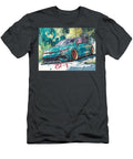 Sports Car in a Vibrant Forest Volkswagen Golf Gti 2023 Hatchback Car Art Forest Scene Teal Car in F Hollie Love T-Shirt