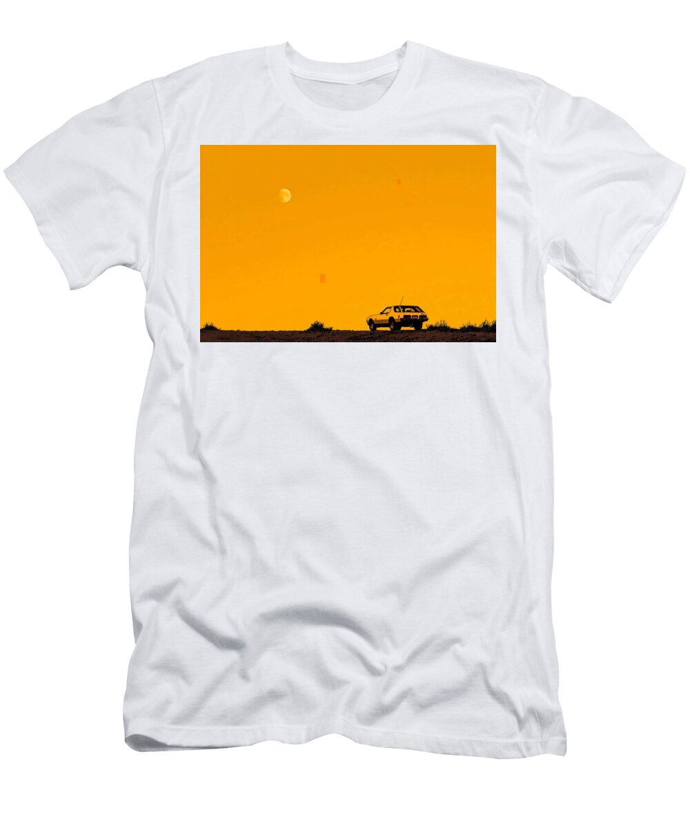 Sporty 1975 Pontiac Astre Gt Safari Outline Vintage Compact Wagon Nathanael Ruiz T-Shirt
