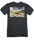 Sporty Yellow Car on Highway Evie Carrier T-Shirt