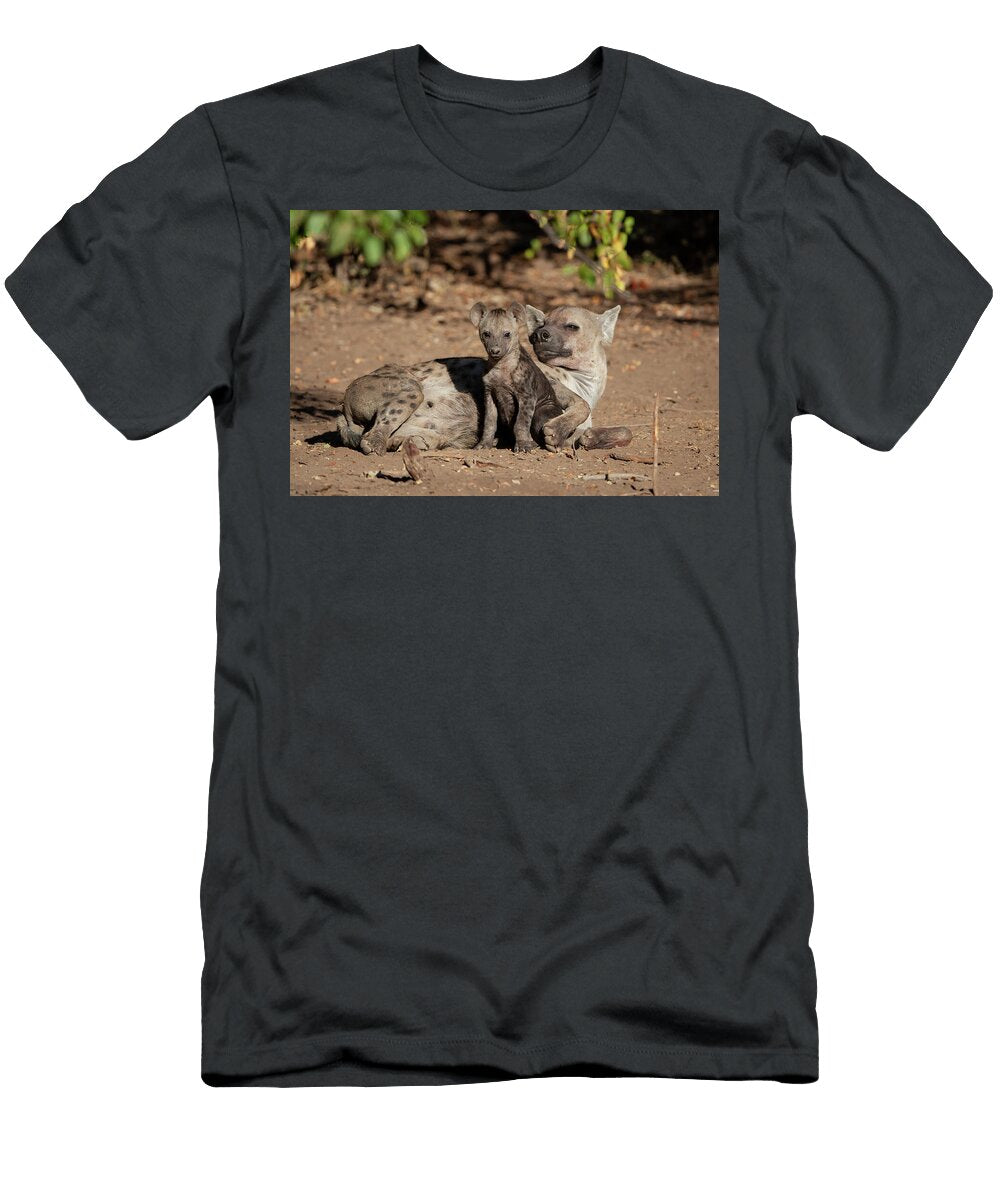 Spotted Hyena Female and Cub Resting Mashatu Game Reserve Suzi Eszterhas Natureplcom T-Shirt