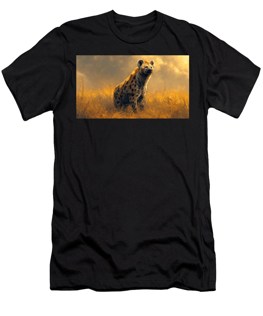 Spotted Hyena in Tall Grass Scottes Furr T-Shirt