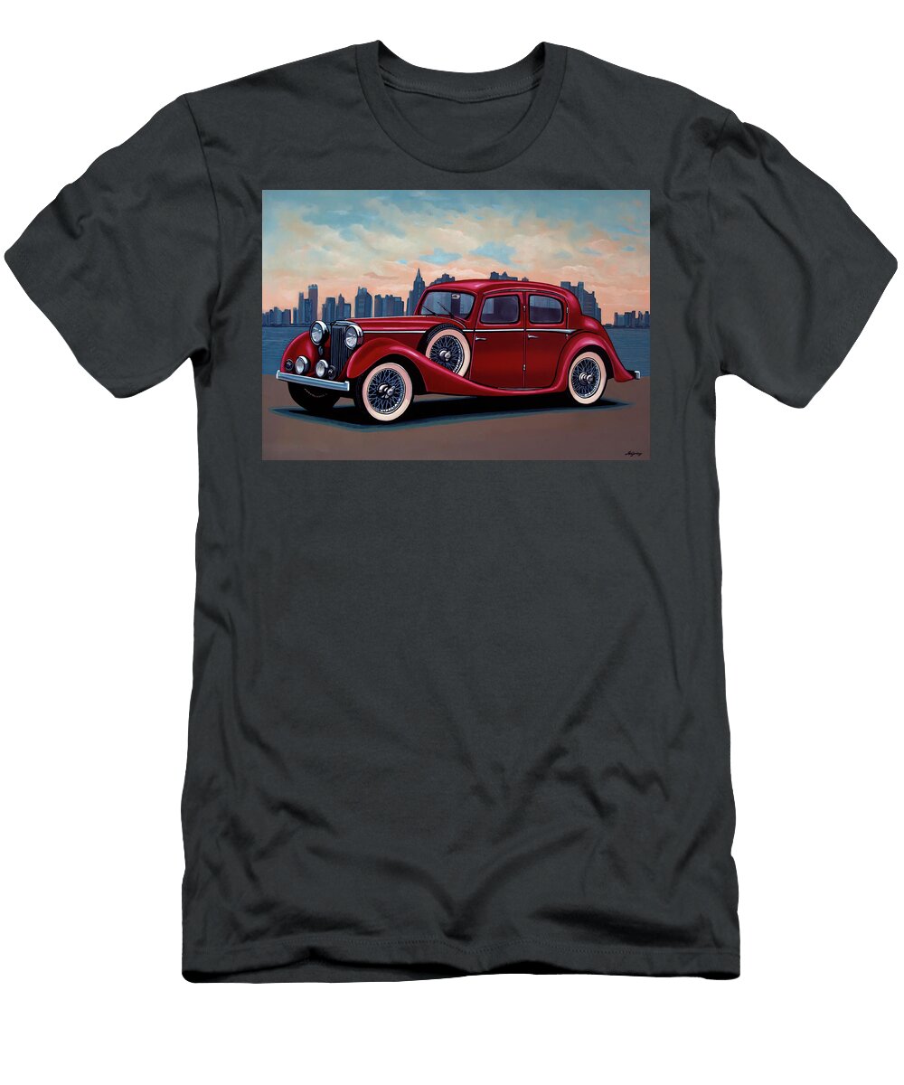 Ss Jaguar Saloon 1936 Painting Paul Meijering T-Shirt