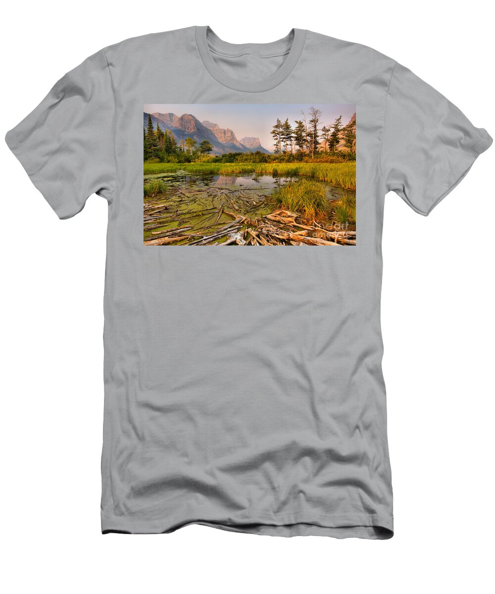 St Mary Wetlands Sunrise Adam Jewell T-Shirt