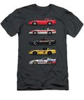 Stack of Bowtie C4 Corvettes Coupes and Racecars Monkey Crisis on Mars T-Shirt