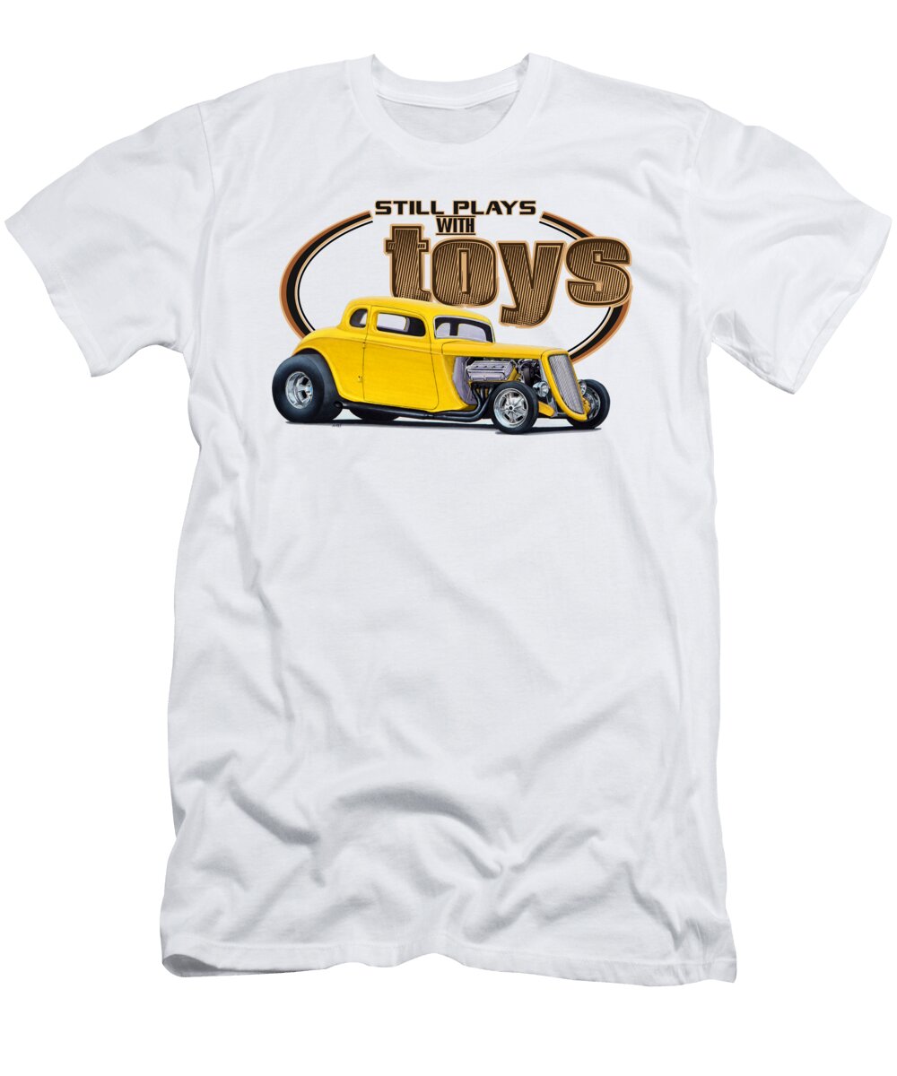 Still Plays with Hot Rod Cars Paul Kuras T-Shirt