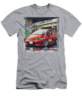 Street Art Red Vehicle Honda Fit 2001 Japan Hatchback Jdm Car Urban Car Grayson Sheppard T-Shirt