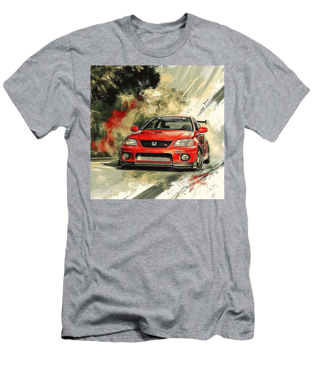 Street Racing Red Sports Car Honda Civic Type R 2001 Japan Hatchback Jdm Car Fast Cars Grayson Sheppard T-Shirt