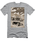 Street Rod At Mobil Station Sepia Mike Mcglothlen T-Shirt
