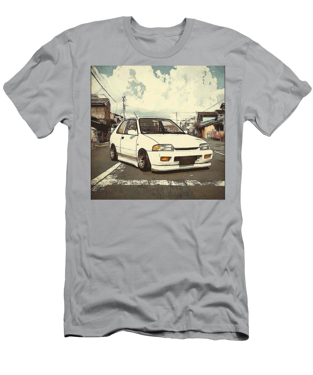 Street Scene Vintage Car Nissan March 1992 Japan Hatchback Jdm Car Vintage Japanese Car Grayson Sheppard T-Shirt