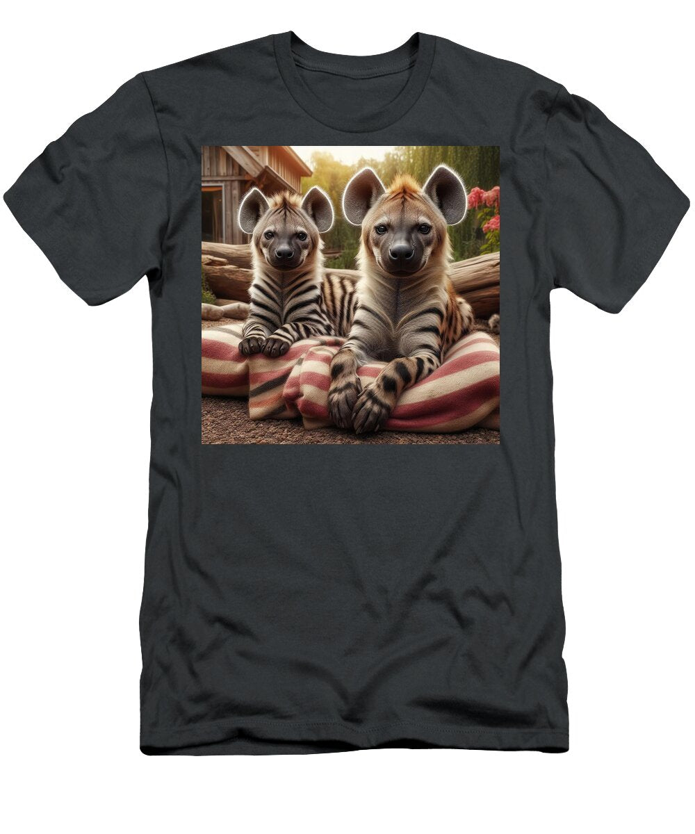 Stripped Hyena Pups David Manlove T-Shirt