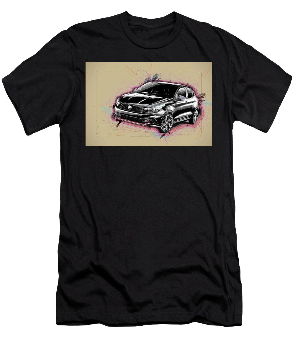 Studio Fiat Argo 2018 Cars Hatchbacks Italian Black Ola Kunde T-Shirt
