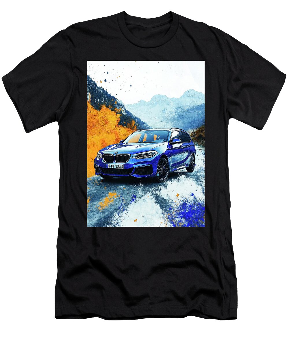 Stunning Blue Car in the Mountains Donato Williamson T-Shirt