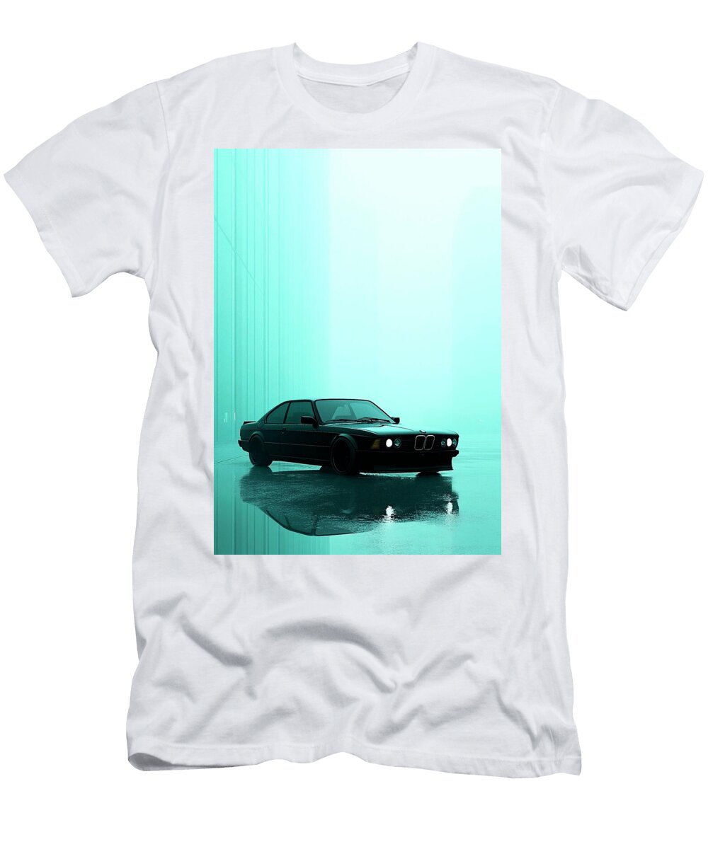 Stylish Black Car in a Modern Cityscape Donato Williamson T-Shirt